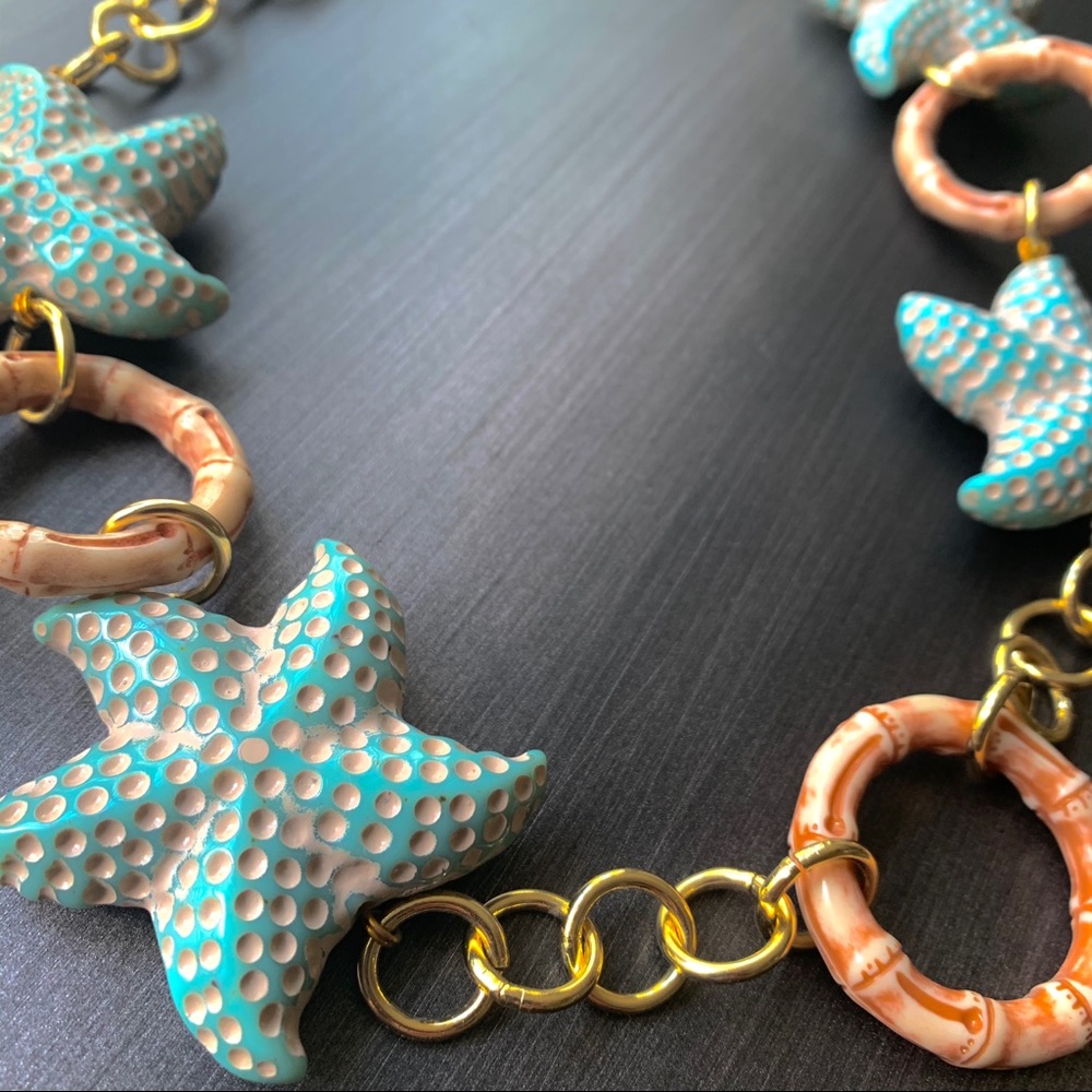 Starfish Summer Statement Necklace Adjustable - image 4
